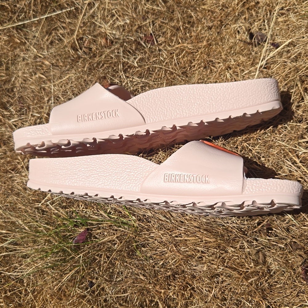 Birkenstock Madrid Pink Slide Sandals with Rose Buckles New Size US 8-8.5 Chic - Picture 12 of 14